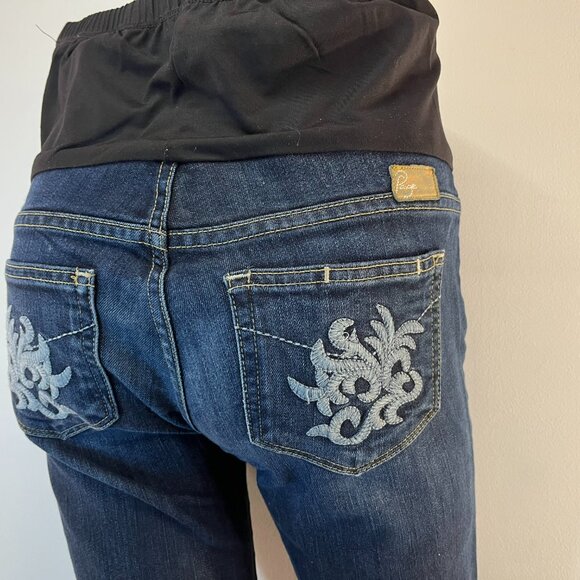 PAIGE Denim Women's Maternity Laurel Canyon Las Palmas Jean - Size 27 - Picture 4 of 7